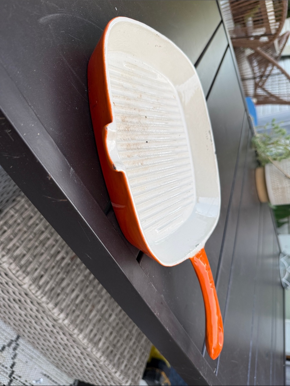 Orange Ceramic Grill Pan for Kids Bath, Skin & Hair